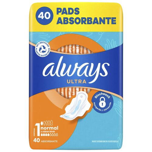 Podpaski ALWAYS Ultra Day Normal Rozmiar 1 (40 sztuk)