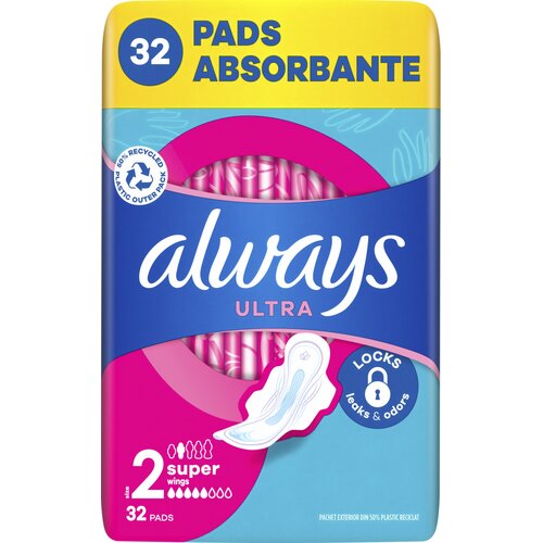 Podpaski ALWAYS Ultra Super Rozmiar 2 (32 sztuki)