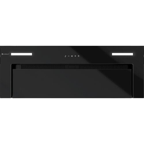 Okap GLOBALO Gingero 80.2 H2H Czarne szkło 425m3/h 60dB klasa B