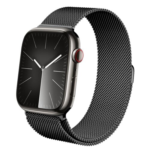 Pasek CRONG Milano Steel do Apple Watch (44/45/46/49mm) Grafitowy