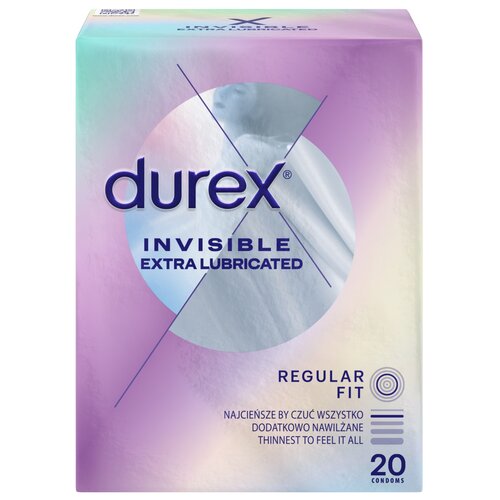 Prezerwatywa DUREX Invisible Extra Lubricated (20 szt.)