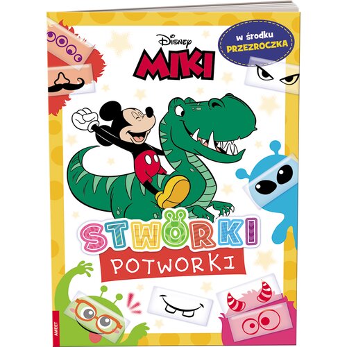 Książka z naklejkami Disney Miki Stworki Potworki (miękka okładka)