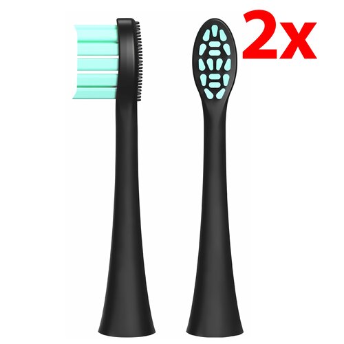 Oryginalna końcówka do szczoteczki sonicznej FEELO Pro Soft Czarny (2 szt.) (Do delikatnych i wrażliwych dziąseł)