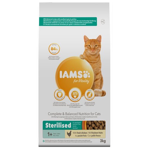 Karma dla kota IAMS For Vitality Sterylized Kurczak 3 kg