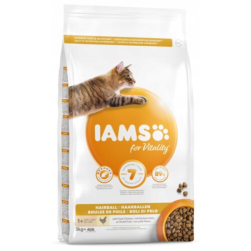 Karma dla kota IAMS For Vitality Hairball Kurczak 3 kg