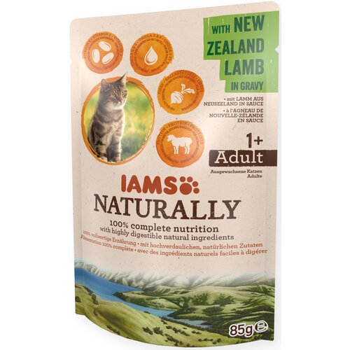 Karma dla kota IAMS Naturally Jagnięcina w sosie 85 g