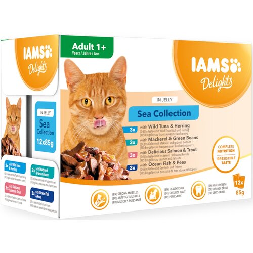 Karma dla kota IAMS Delights Ryba w galarecie (12 x 85 g)