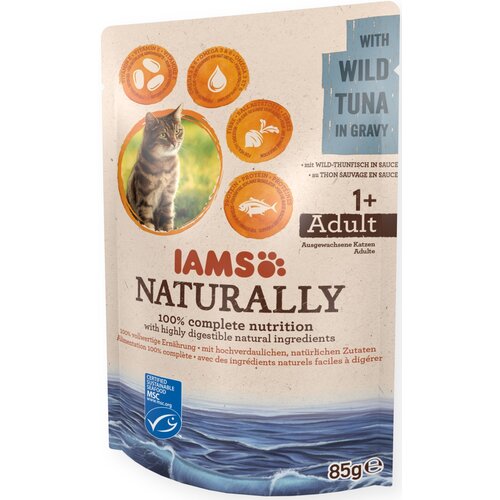 Karma dla kota IAMS Naturally Tuńczyk w sosie 85 g