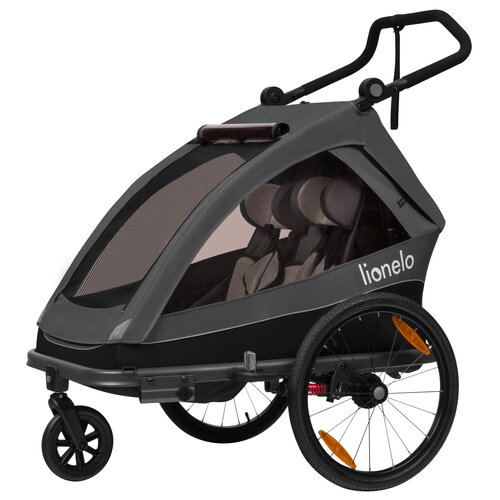 Przyczepka rowerowa LIONELO Cama Szaro-grafitowy