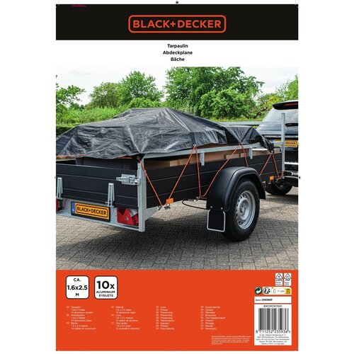 Plandeka na przyczepkę BLACK&DECKER 871125223593 160 x 250 cm