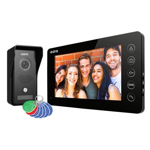 Wideodomofon EURA VDP-76A3 Czarny