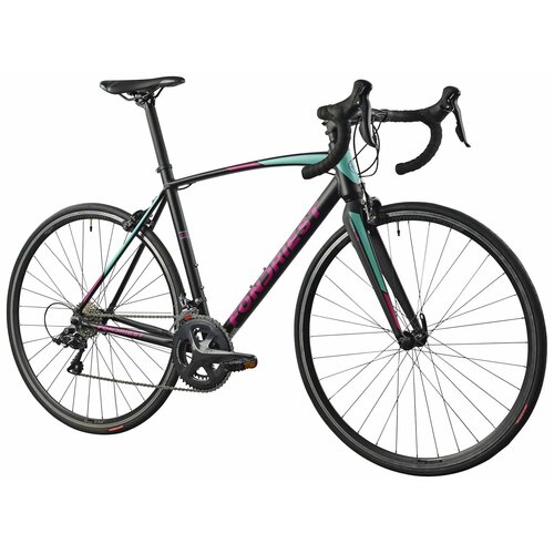 Rower szosowy FONDRIEST Eagle 1.0 D22.5 28 cali Czarno-różowo-seledynowy
