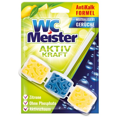 Kostka do WC WC MEISTER Aktiv kraft Cytrynowa 45g