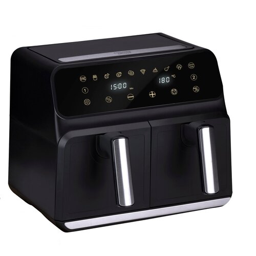 Air Fryer Frytkownica beztłuszczowa ALPINA 871125224012 8l z podwójnym koszem programator czasowy