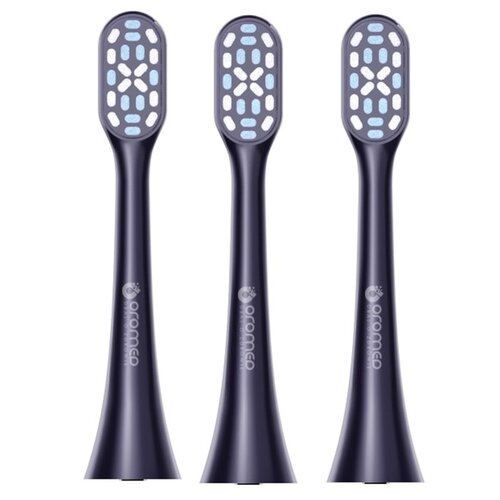 Oryginalna końcówka do szczoteczki ORO-MED Smile Granatowy (3 sztuki) (Miękkie włosie)