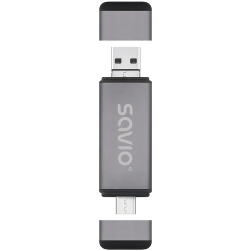 Czytnik kart SD/USB SAVIO AK-72 Szary