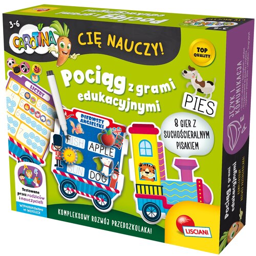 Zestaw gier LISCIANI Carotina cię nauczy Pociąg z grami 304-PL102860