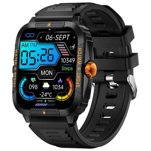 Smartwatch COLMI P76 Czarno-pomarańczowy