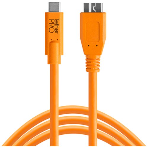 Kabel do tetheringu USB-C - Micro-B TETHER TOOLS Pro 4.6m 5 Gb/s Pomarańczowy