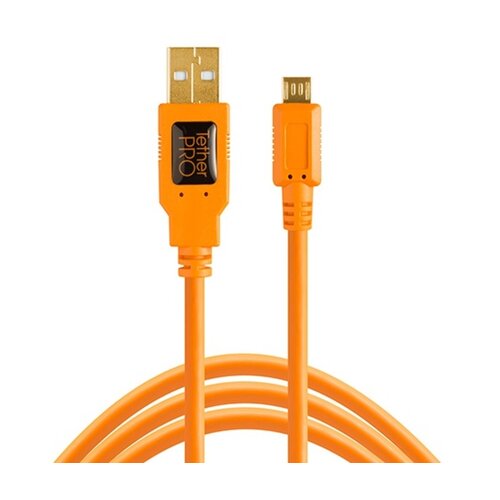 Kabel do tetheringu USB - Micro-B 5-Pin TETHER TOOLS Pro 4.6m, pozłacane złącza
