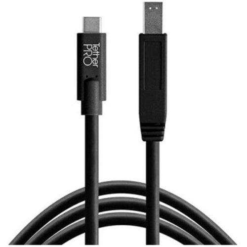 Kabel do tetheringu USB-C - USB-B TETHER TOOLS Pro 4.6m, 5 Gb/s Czarny