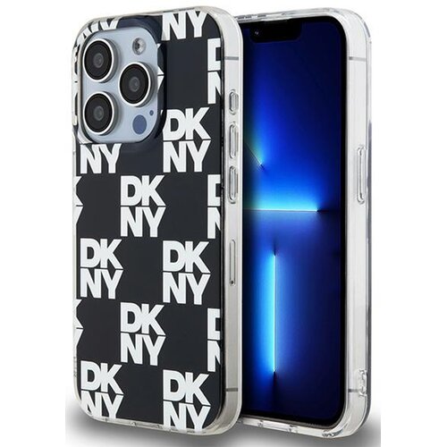 Etui DKNY IML Checkered Mono Pattern do Apple iPhone 15 Pro Czarny