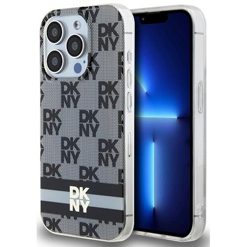 Etui DKNY Hardcase IML Checkered Mono Pattern & Printed Stripes do Apple iPhone 13/13 Pro Czarny