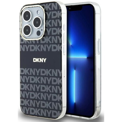 Etui DKNY IML Mono & Stripe MagSafe do Apple iPhone 13 Pro Max Czarny