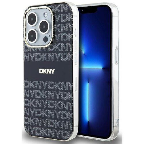 Etui DKNY IML Mono & Stripe MagSafe do Apple iPhone 14 Pro Czarny