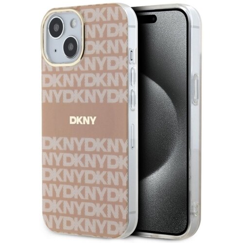 Etui DKNY IML Mono & Stripe MagSafe do Apple iPhone 13/14/15 Różowy