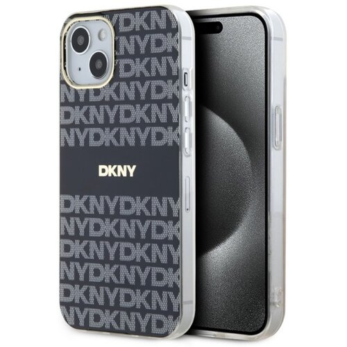 Etui DKNY IML Mono & Stripe MagSafe do Apple iPhone 13/14/15 Czarny