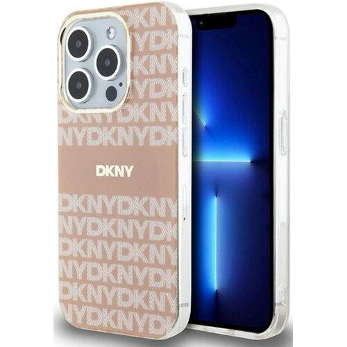 Etui DKNY IML Mono & Stripe MagSafe do Apple iPhone 15 Pro Różowy