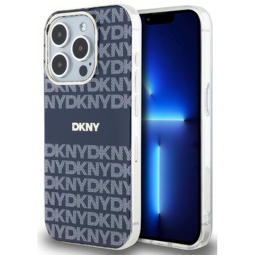 Etui DKNY IML Mono & Stripe MagSafe do Apple iPhone 15 Pro Max Niebieski