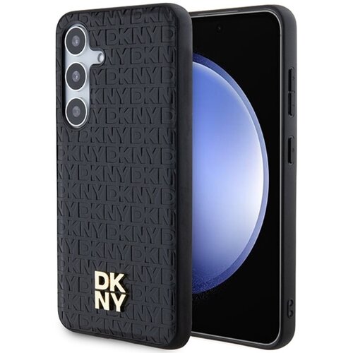 Etui DKNY Leather Pattern Metal Logo MagSafe do Samsung Galaxy S24 Czarny