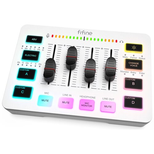 Mikser audio FIFINE SC3 Biały