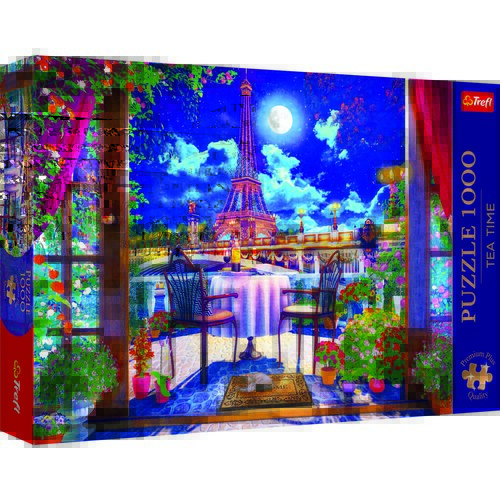 Puzzle TREFL Premium Plus Quality Tea Time Paryż w blasku księżyca 10843 (1000 elementów)