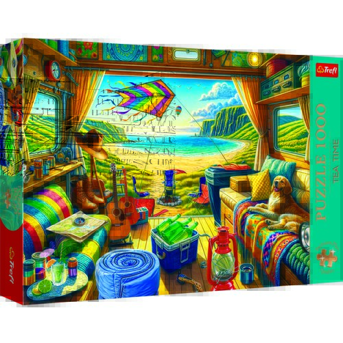 Puzzle TREFL Premium Plus Quality Tea Time Kamperem w podróży 10851 (1000 elementów)