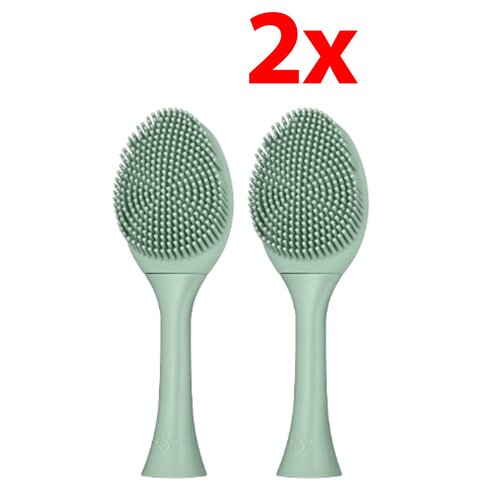 Oryginalna końcówka do szczoteczki SEYSSO Basic Color Face Brush (2 szt.) Aqua Grey