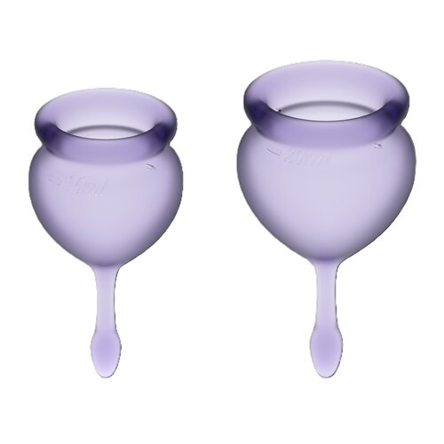 Kubeczki menstruacyjne SATISFYER Feel Good Fioletowy (2 sztuki)