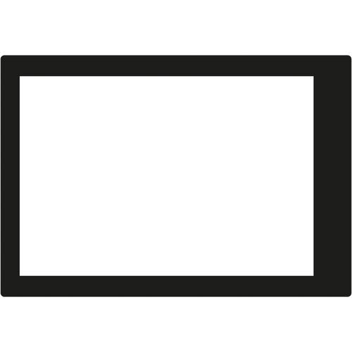 Czarna, prostokątna ramka z szerokim obramowaniem otacza białe, puste wnętrze. Produkt to "Osłona GGS LCD Larmor Nikon Z8/Z9".
