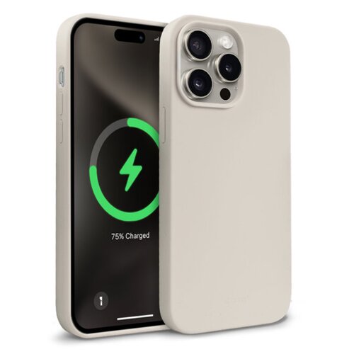 Etui CRONG Color Cover Magnetic MagSafe do Apple iPhone 15 Pro Max Kamienny beż