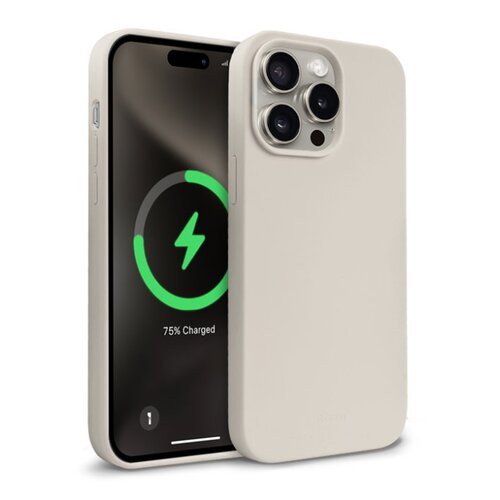 Etui CRONG Color Cover Magnetic MagSafe do Apple iPhone 15 Pro Kamienny beż