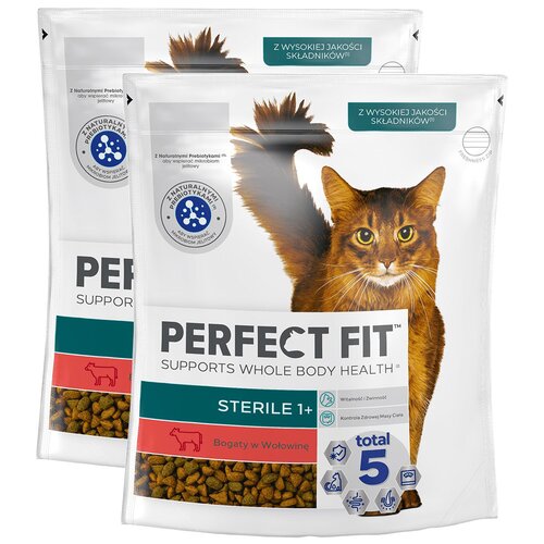 Karma dla kota PERFECT FIT Sterile Beef (2 x 750 g)