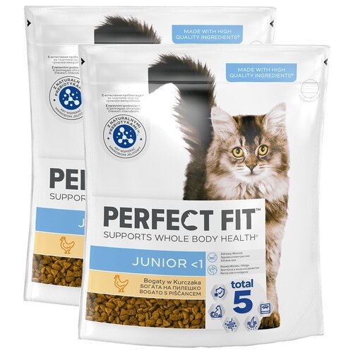 Karma dla kota PERFECT FIT Junior Kurczak (2 x 750 g)
