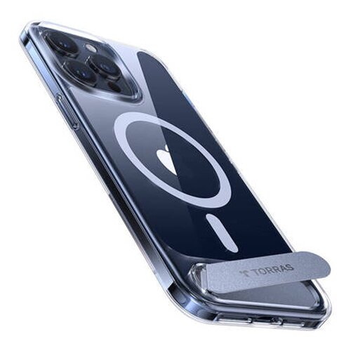 Etui TORRAS Upro Pstand do Apple iPhone 15 Pro Transparentny