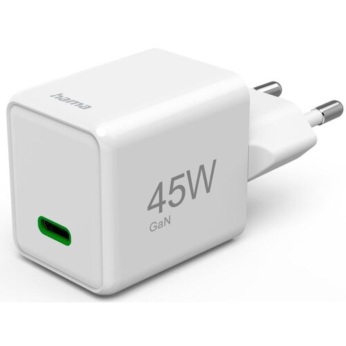 Ładowarka sieciowa HAMA Supermini GaN PD/QC 45W Biały