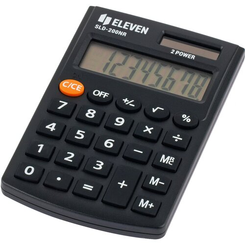 Kalkulator ELEVEN SLD-200NR Zasilanie bateryjno-słoneczne, 3 pamięci