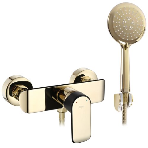 Bateria prysznicowa REA Bloom B9938 Czarno-złoty