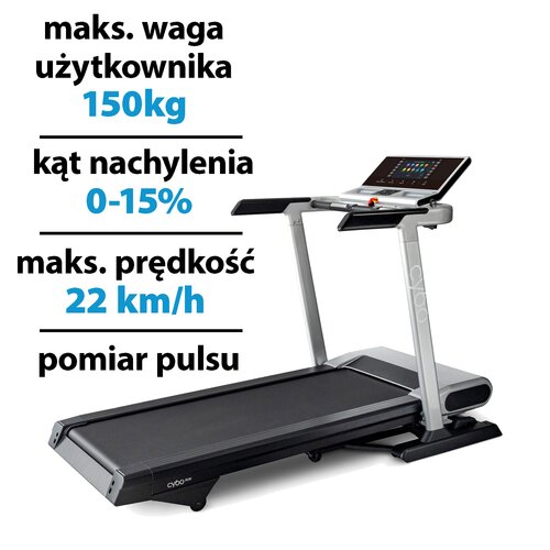 Bieżnia elektryczna CYBO Run T1000 2940W 22km/h