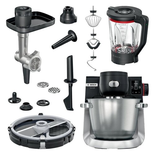 Robot kuchenny planetarny BOSCH MUMS6ZS17 + Maszynka do mielenia BOSCH MUZS6HA + Przystawka do krojenia w kostkę BOSCH MUZS68CC
